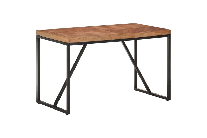 Spisebord 120x60x76 cm massivt akacietræ og mangotræ - Sort - Møbler - Borde - Spisebord og køkkenbord