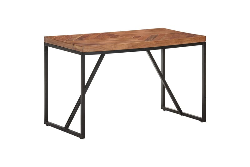 Spisebord 120x60x76 cm massivt akacietræ og mangotræ - Sort - Møbler - Borde - Spisebord og køkkenbord