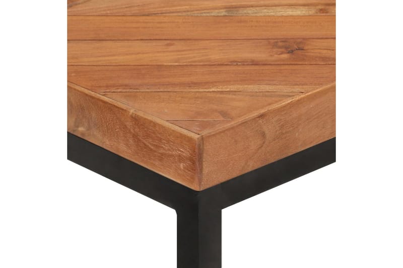 Spisebord 120x60x76 cm massivt akacietræ og mangotræ - Sort - Spisebord og køkkenbord