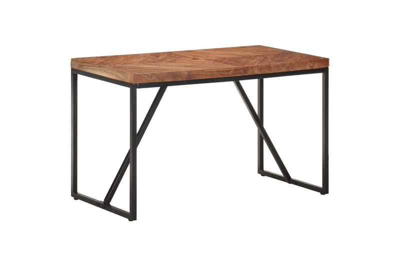 Spisebord 120x60x76 cm massivt akacietræ og mangotræ - Sort - Møbler - Borde - Spisebord og køkkenbord