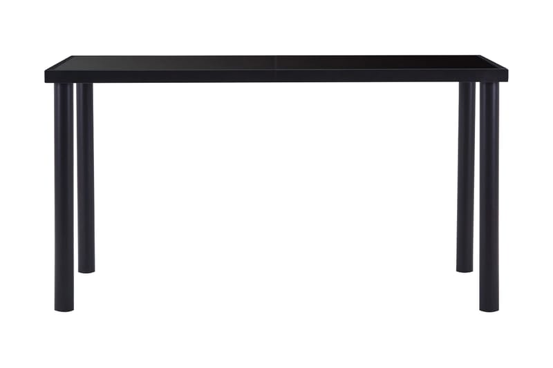 Spisebord 140 x 70 x 75 cm Hærdet Glas Sort - Sort - Møbler - Borde - Spisebord og køkkenbord