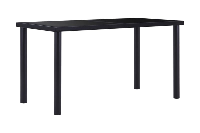 Spisebord 140 x 70 x 75 cm Hærdet Glas Sort - Sort - Møbler - Borde - Spisebord og køkkenbord