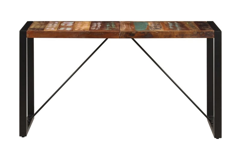 Spisebord 140 X 70 X 75 Cm Massivt Genanvendt Træ - Flerfarvet - Spisebord og køkkenbord