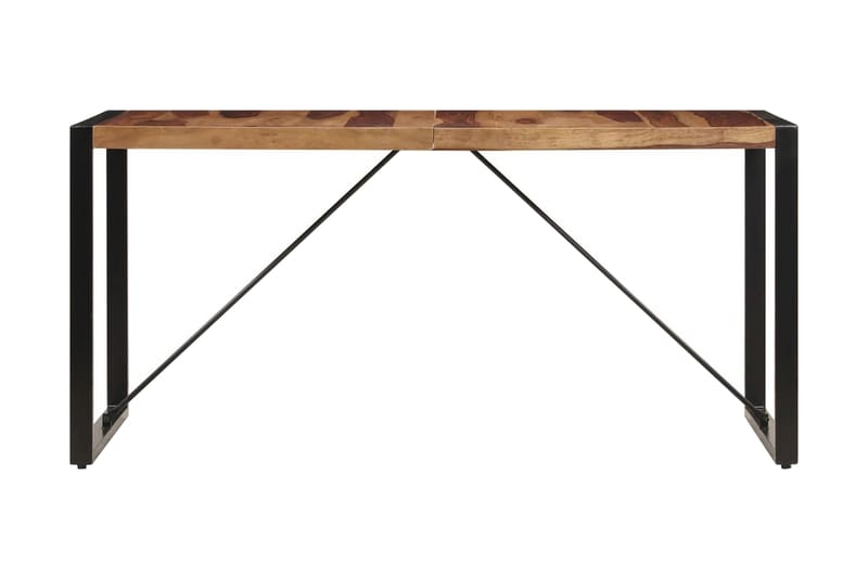 Spisebord 140 X 70 X 75 Cm Massivt Sheeshamtræ - Brun - Spisebord og køkkenbord