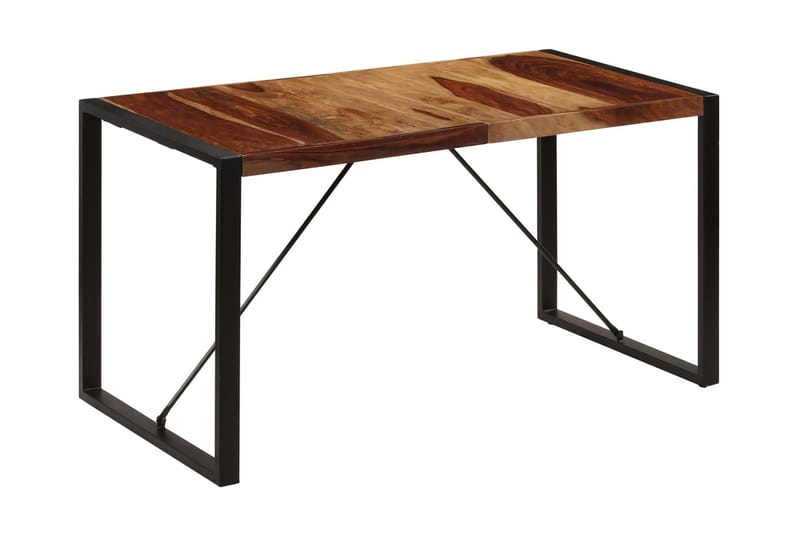 Spisebord 140 X 70 X 75 Cm Massivt Sheeshamtræ - Brun - Spisebord og køkkenbord