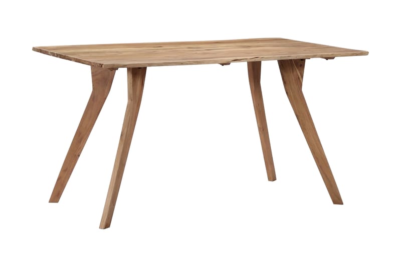 Spisebord 140 X 80 X 76 Cm Massivt Akacietræ - Brun - Spisebord og køkkenbord