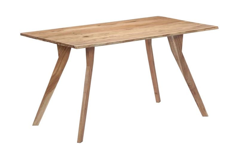 Spisebord 140 X 80 X 76 Cm Massivt Akacietræ - Brun - Spisebord og køkkenbord