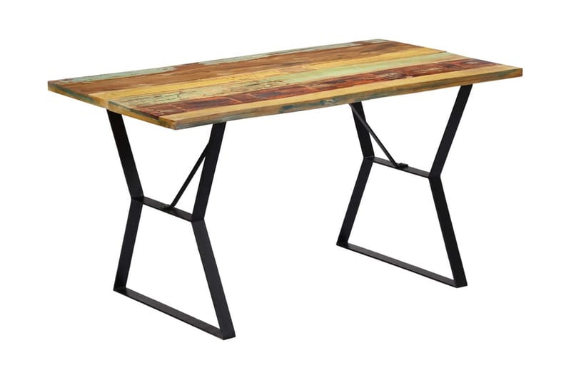 Spisebord 140 X 80 X 76 Cm Massivt Genanvendt Træ - Flerfarvet - Møbler - Borde - Spisebord og køkkenbord