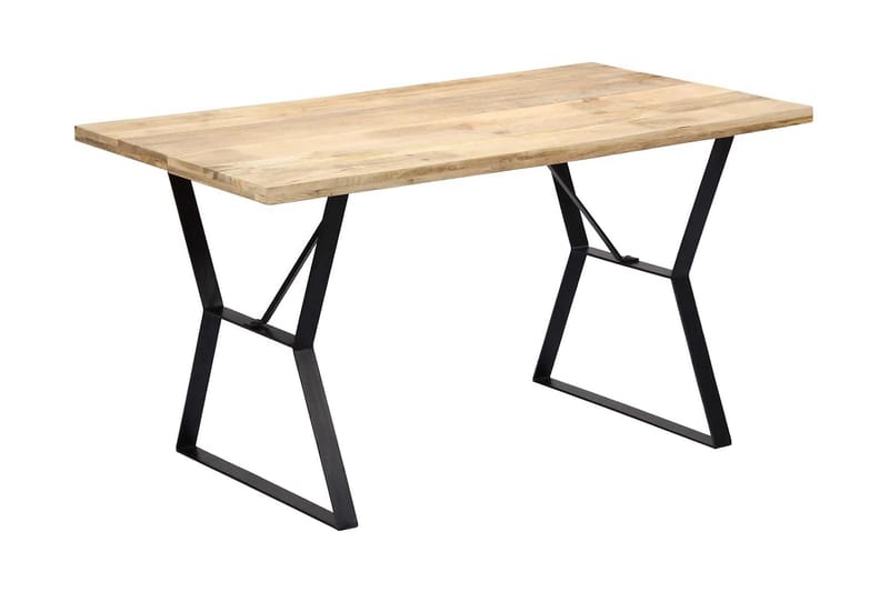 Spisebord 140 X 80 X 76 Cm Massivt Mangotræ - Brun - Møbler - Borde - Spisebord og køkkenbord