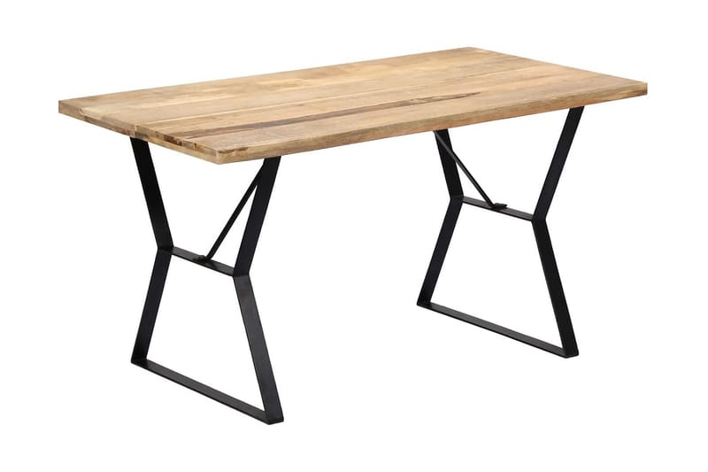 Spisebord 140 X 80 X 76 Cm Massivt Mangotræ - Brun - Møbler - Borde - Spisebord og køkkenbord
