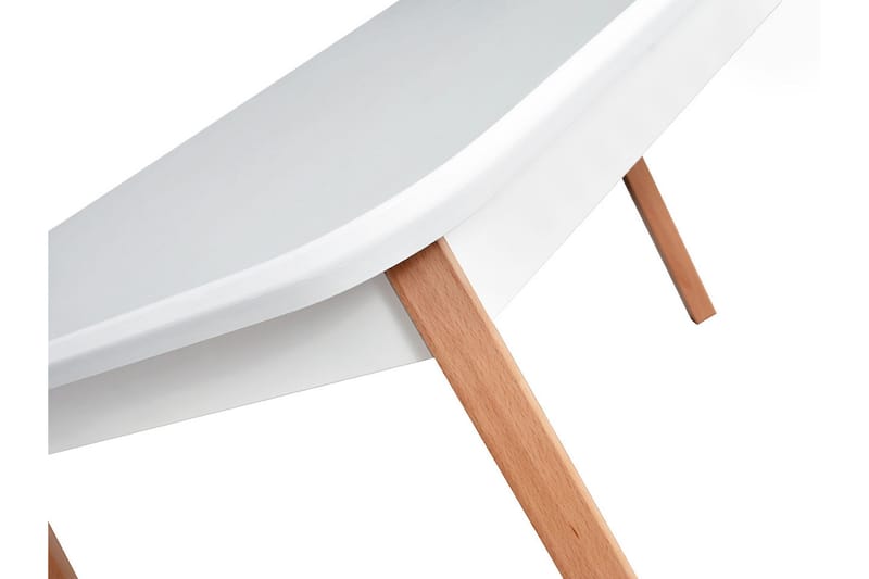 Spisebord 140cm - Hvid/Sort - Spisebord og køkkenbord