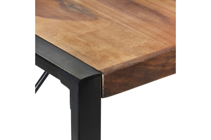 spisebord 140x140x75 cm massivt træ sheeshamfinish - Brun - Spisebord og køkkenbord