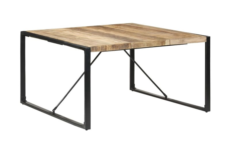 spisebord 140x140x75 cm ru mangotræ - Brun - Spisebord og køkkenbord