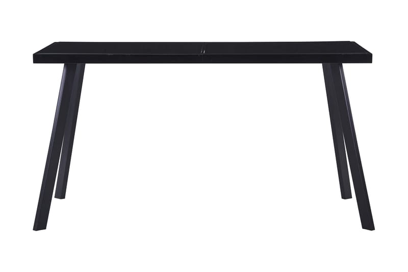 Spisebord 140x70x75 cm Hærdet Glas Sort - Sort - Spisebord og køkkenbord