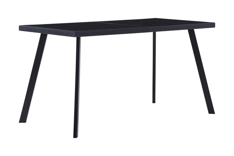 Spisebord 140x70x75 cm Hærdet Glas Sort - Sort - Møbler - Borde - Spisebord og køkkenbord