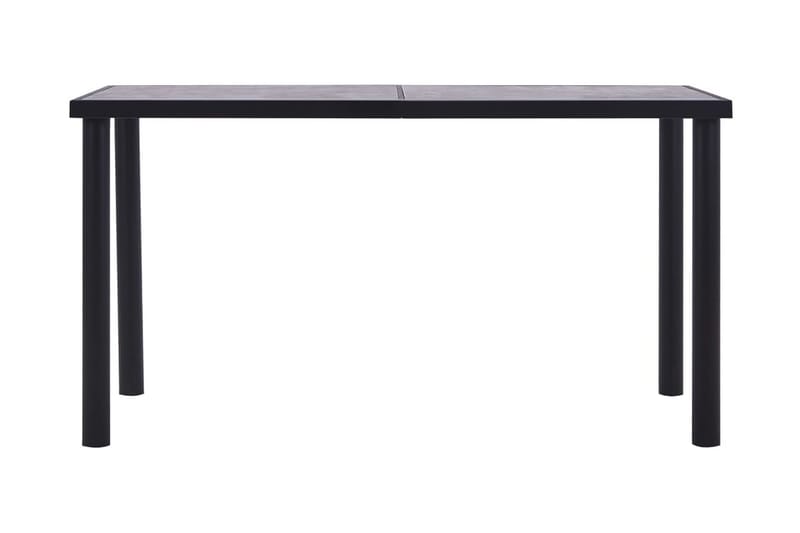 Spisebord 140x70x75 cm Mdf Sort Og Betongrå - Sort - Møbler - Borde - Spisebord og køkkenbord