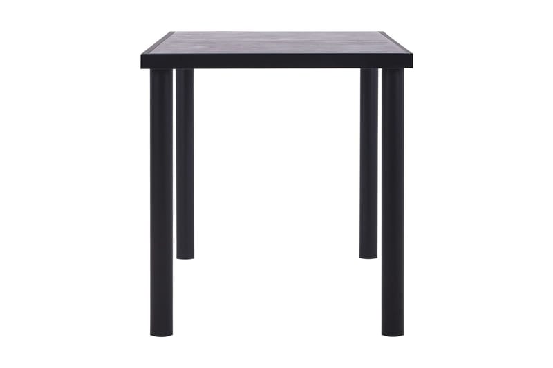 Spisebord 140x70x75 cm Mdf Sort Og Betongrå - Sort - Spisebord og køkkenbord