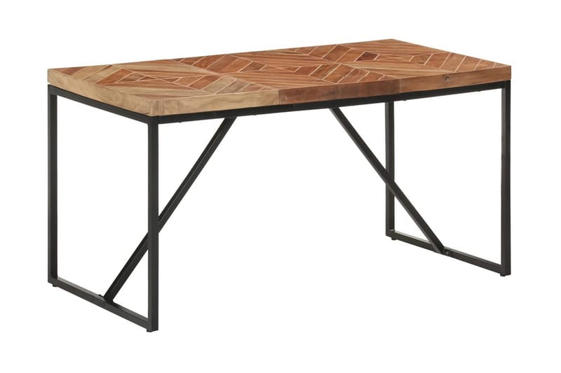 Spisebord 140x70x76 cm massivt akacietræ og mangotræ - Brun - Spisebord og køkkenbord