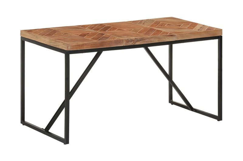 Spisebord 140x70x76 cm massivt akacietræ og mangotræ - Brun - Spisebord og køkkenbord
