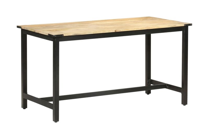 spisebord 140x70x76 cm massivt ru mangotræ - Brun - Møbler - Borde - Spisebord og køkkenbord