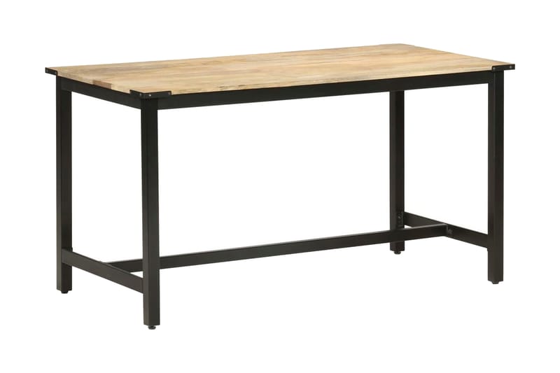 spisebord 140x70x76 cm massivt ru mangotræ - Brun - Møbler - Borde - Spisebord og køkkenbord