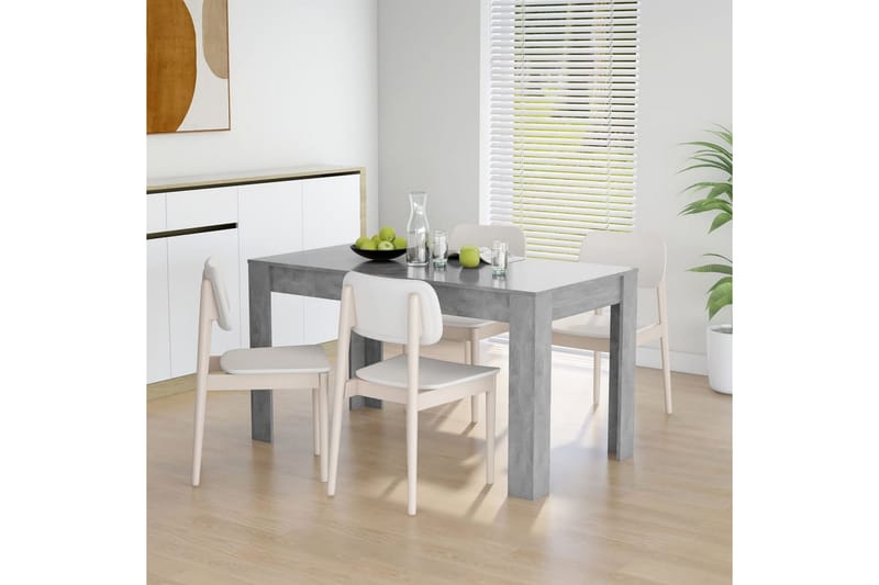 spisebord 140x74,5x76 cm spånplade betongrå - Grå - Spisebord og køkkenbord
