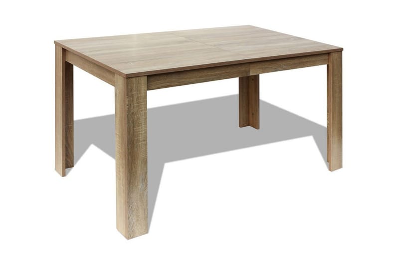 Spisebord 140X80X75 Cm Egetræsfarvet - Brun - Spisebord og køkkenbord