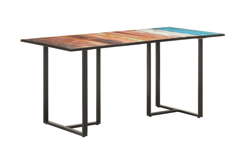 Spisebord 160 cm massivt Genbrugstræ - Brun - Møbler - Borde - Spisebord og køkkenbord