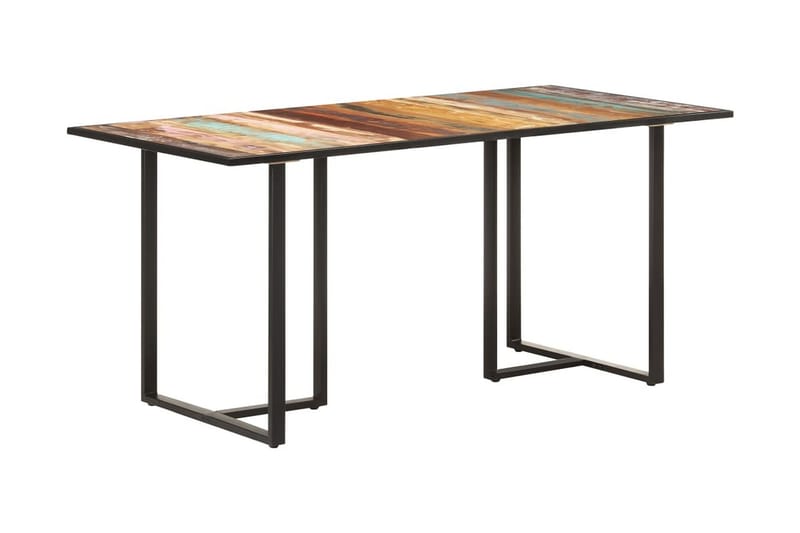 Spisebord 160 cm massivt Genbrugstræ - Brun - Møbler - Borde - Spisebord og køkkenbord