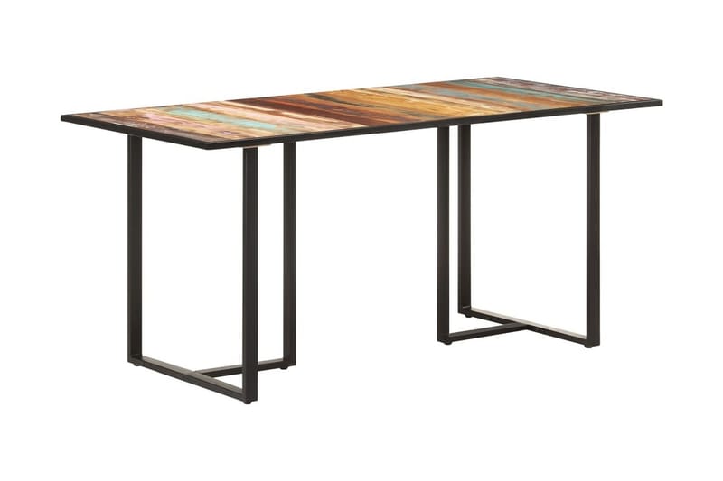 Spisebord 160 cm massivt Genbrugstræ - Brun - Spisebord og køkkenbord