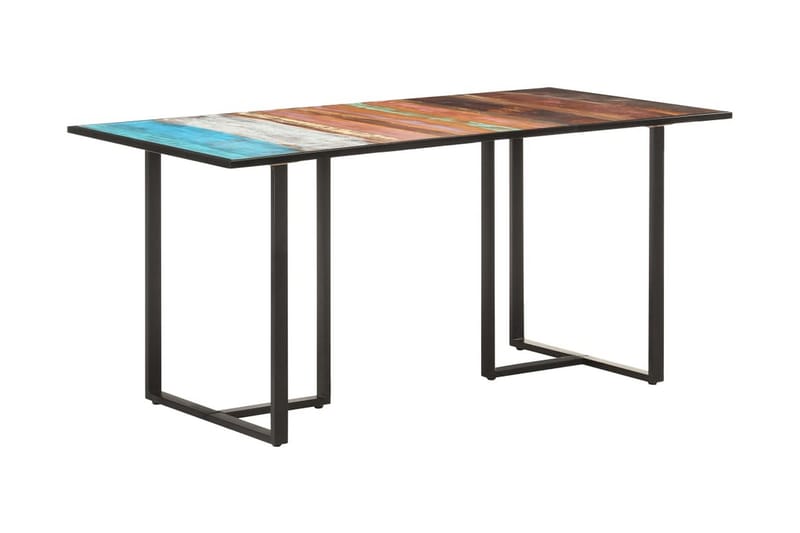 Spisebord 160 cm massivt Genbrugstræ - Brun - Møbler - Borde - Spisebord og køkkenbord