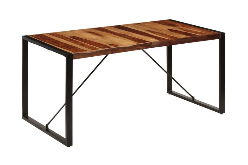 Spisebord 160 X 80 X 75 Cm Massivt Sheeshamtræ - Brun - Spisebord og køkkenbord