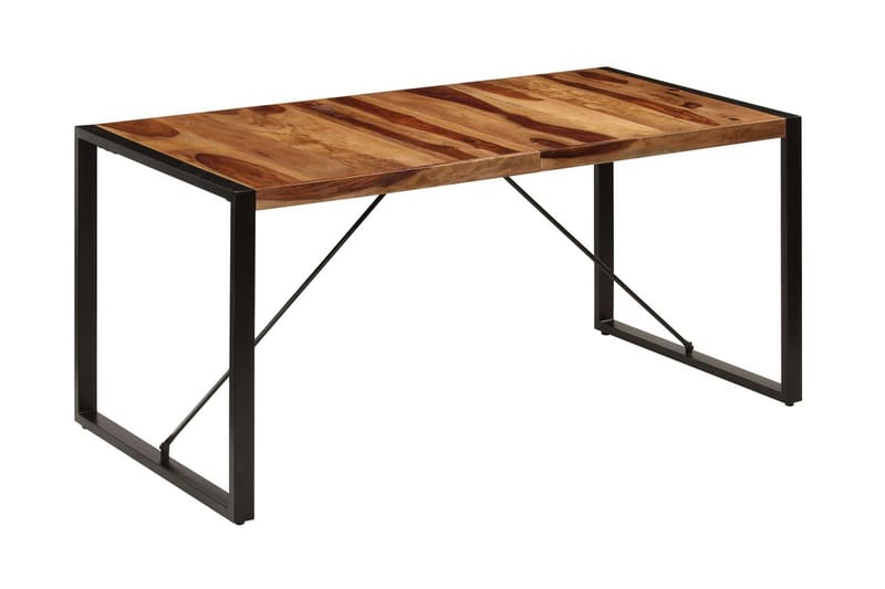 Spisebord 160 X 80 X 75 Cm Massivt Sheeshamtræ - Brun - Spisebord og køkkenbord