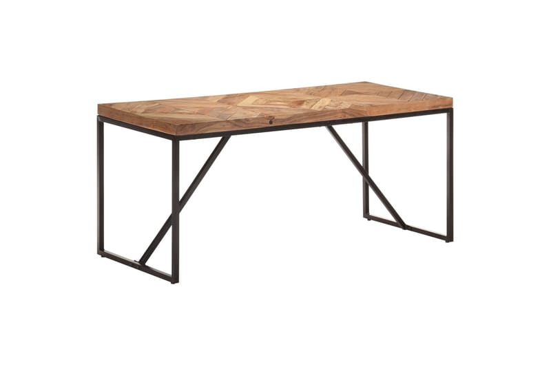 Spisebord 160x70x76 cm massivt akacietr�æ og mangotræ - Brun - Spisebord og køkkenbord