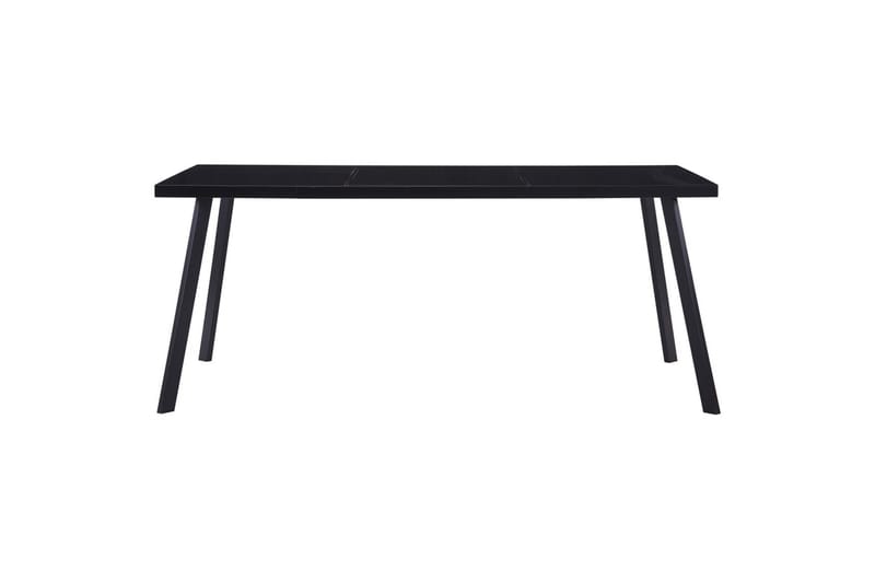 Spisebord 160x80x75 cm Hærdet Glas Sort - Sort - Møbler - Borde - Spisebord og køkkenbord