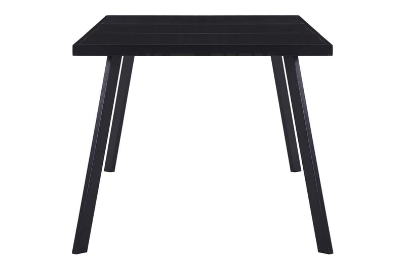 Spisebord 160x80x75 cm Hærdet Glas Sort - Sort - Møbler - Borde - Spisebord og køkkenbord