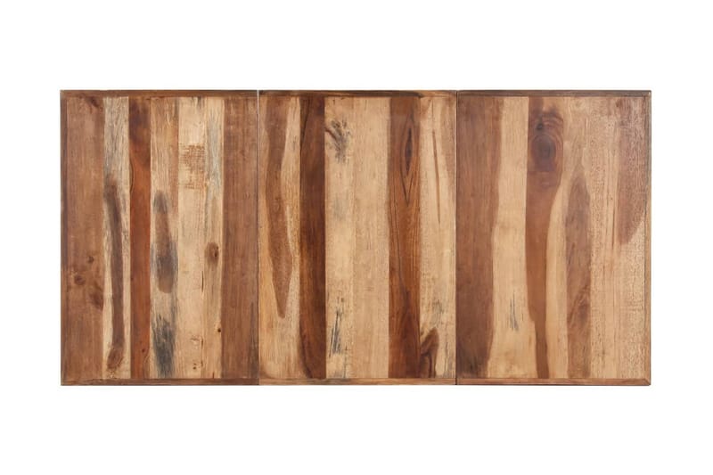 spisebord 160x80x75 cm massivt træ med sheeshamfinish - Brun - Spisebord og køkkenbord