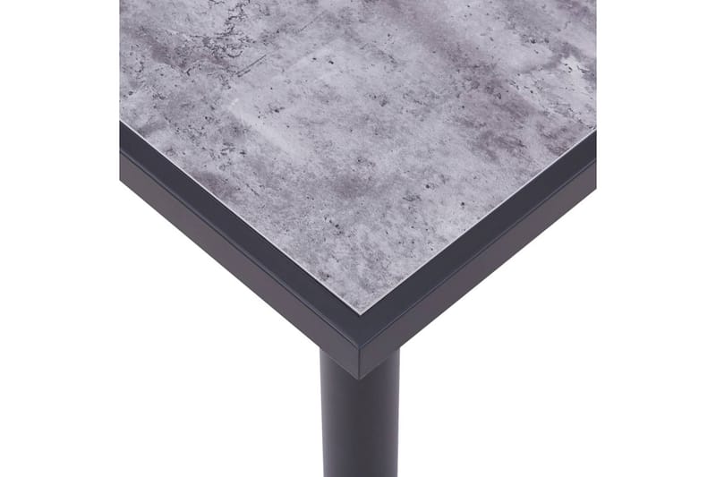Spisebord 160x80x75 cm Mdf Sort Og Betongrå - Sort - Møbler - Borde - Spisebord og køkkenbord