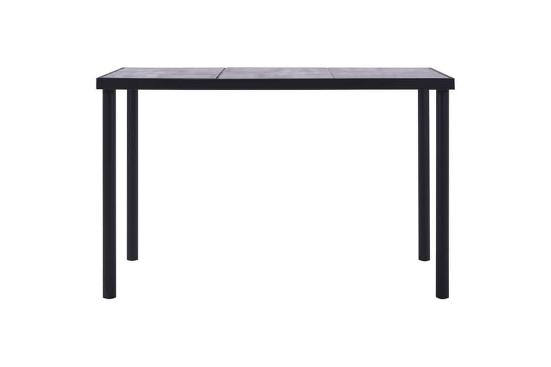 Spisebord 160x80x75 cm Mdf Sort Og Betongrå - Sort - Møbler - Borde - Spisebord og køkkenbord