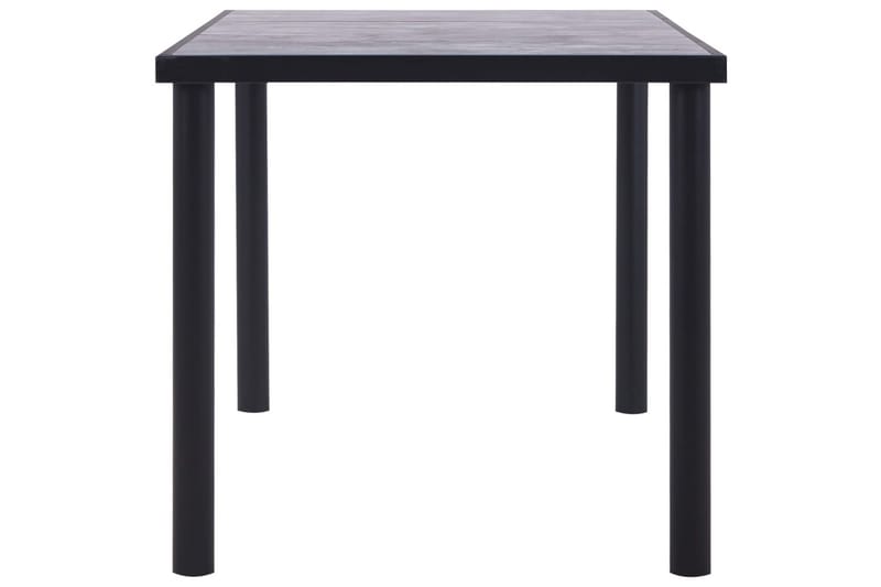 Spisebord 160x80x75 cm Mdf Sort Og Betongrå - Sort - Møbler - Borde - Spisebord og køkkenbord