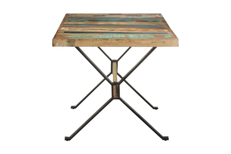 spisebord 160x80x76 cm massivt genbrugstræ - Flerfarvet - Møbler - Borde - Spisebord og køkkenbord