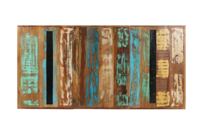 spisebord 160x80x76 cm massivt genbrugstræ - Flerfarvet - Møbler - Borde - Spisebord og køkkenbord