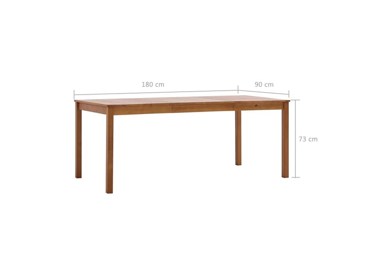 spisebord 180 x 90 x 73 cm fyrretræ gyldenbrun - Møbler - Borde - Spisebord og køkkenbord