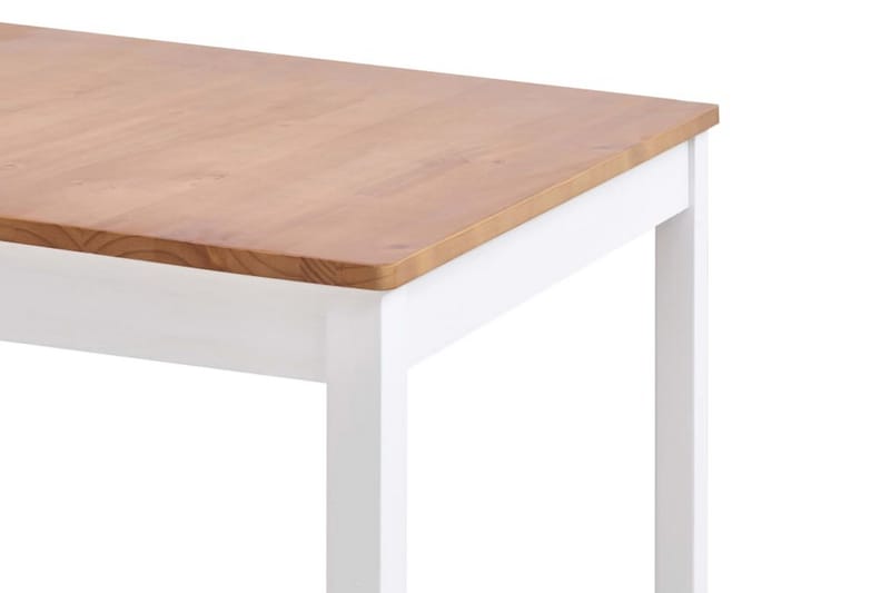 spisebord 180 x 90 x 73 cm fyrretræ hvid og brun - Spisebord og køkkenbord