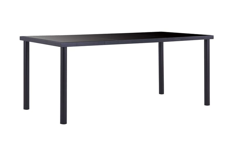 Spisebord 180 x 90 x 75 cm Hærdet Glas Sort - Sort - Spisebord og køkkenbord