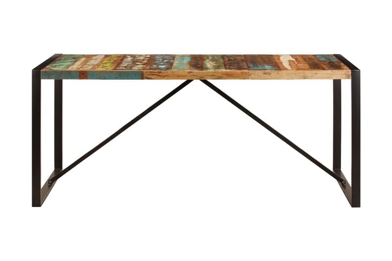 Spisebord 180 X 90 X 75 Cm Massivt Genanvendt Træ - Flerfarvet - Spisebord og køkkenbord