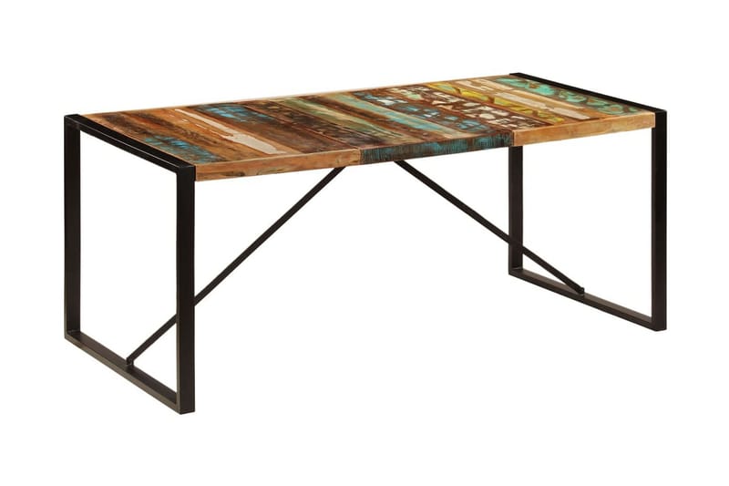 Spisebord 180 X 90 X 75 Cm Massivt Genanvendt Træ - Flerfarvet - Spisebord og køkkenbord