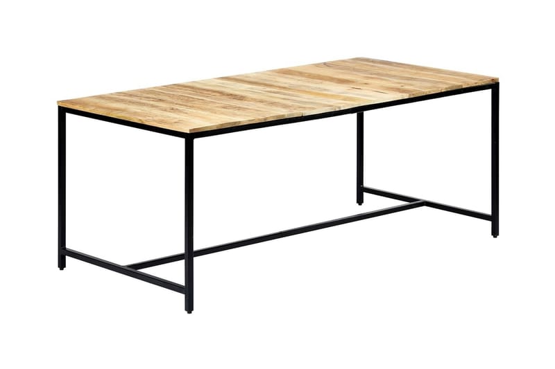 Spisebord 180 X 90 X 75 Cm Massivt Ru Mangotræ - Brun - Spisebord og køkkenbord