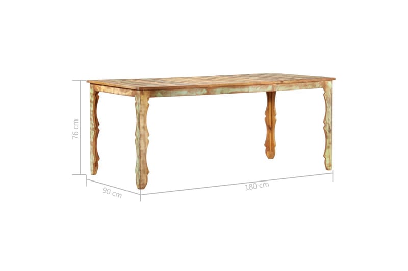 spisebord 180 x 90 x 76 cm massivt genanvendt træ - Brun - Møbler - Borde - Spisebord og køkkenbord