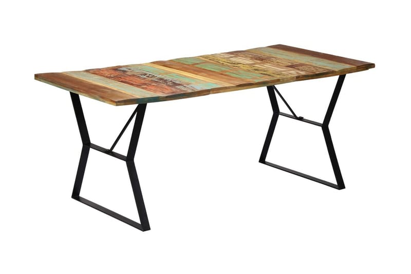Spisebord 180 X 90 X 76 Cm Massivt Genanvendt Træ - Flerfarvet - Møbler - Borde - Spisebord og køkkenbord